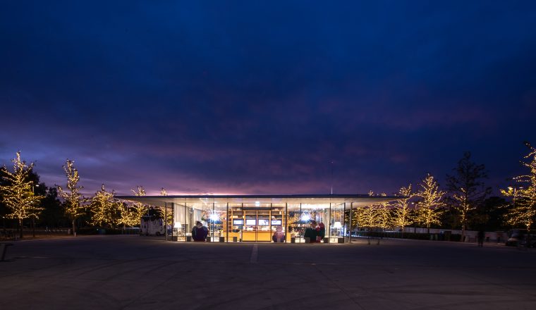 Night Christmas lightning. SN Park - Christmas 2019 (credits: SNFCC/Nikos Karanikolas)